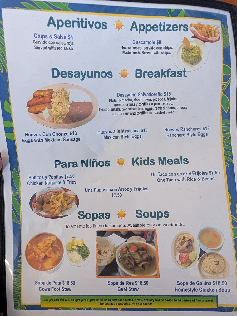 Pupusería Rinconcito Hispano Menu - Image 3