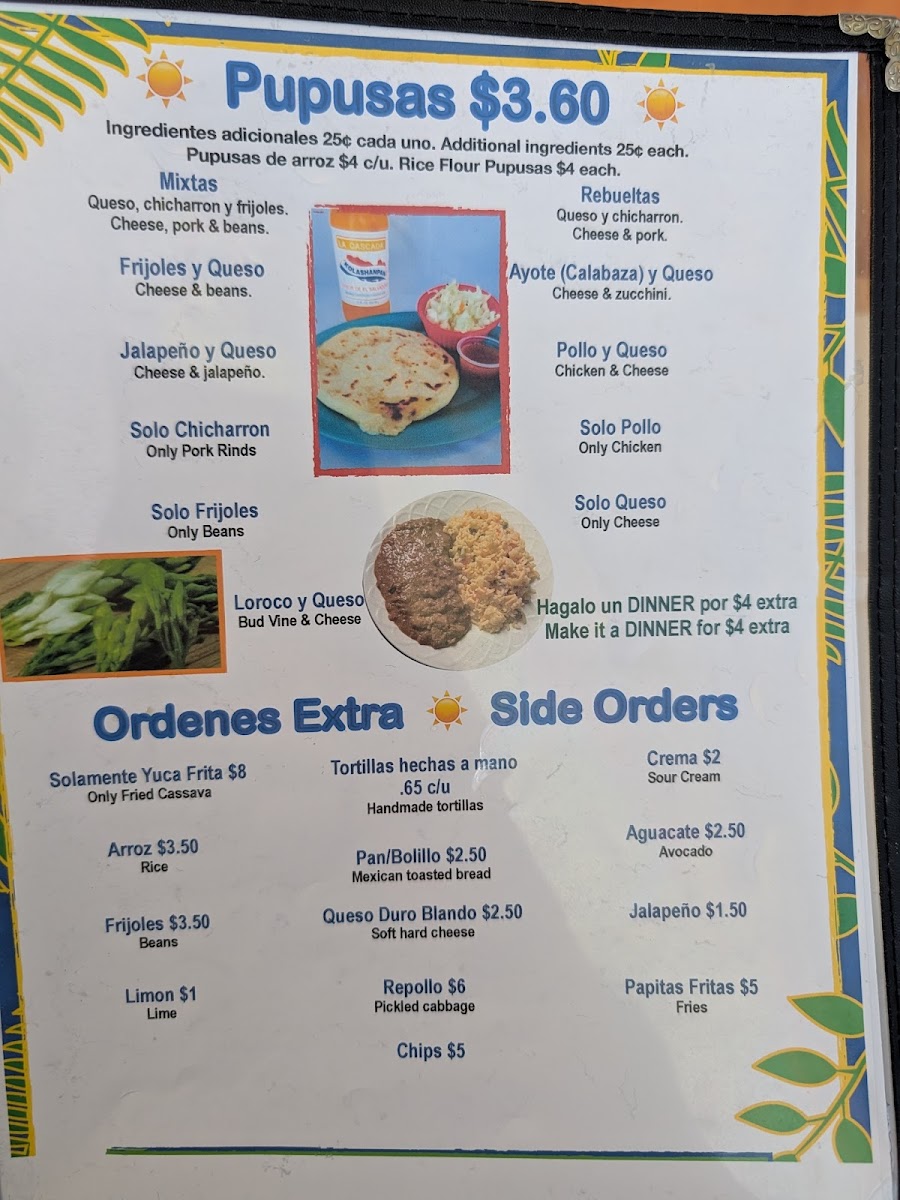 Pupusería Rinconcito Hispano Menu - Image 4